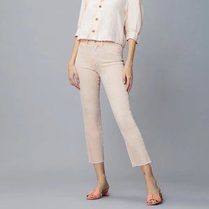 DL1961 Patti Straight High Rise Vintage Ankle Bellini Light Pink Size 25